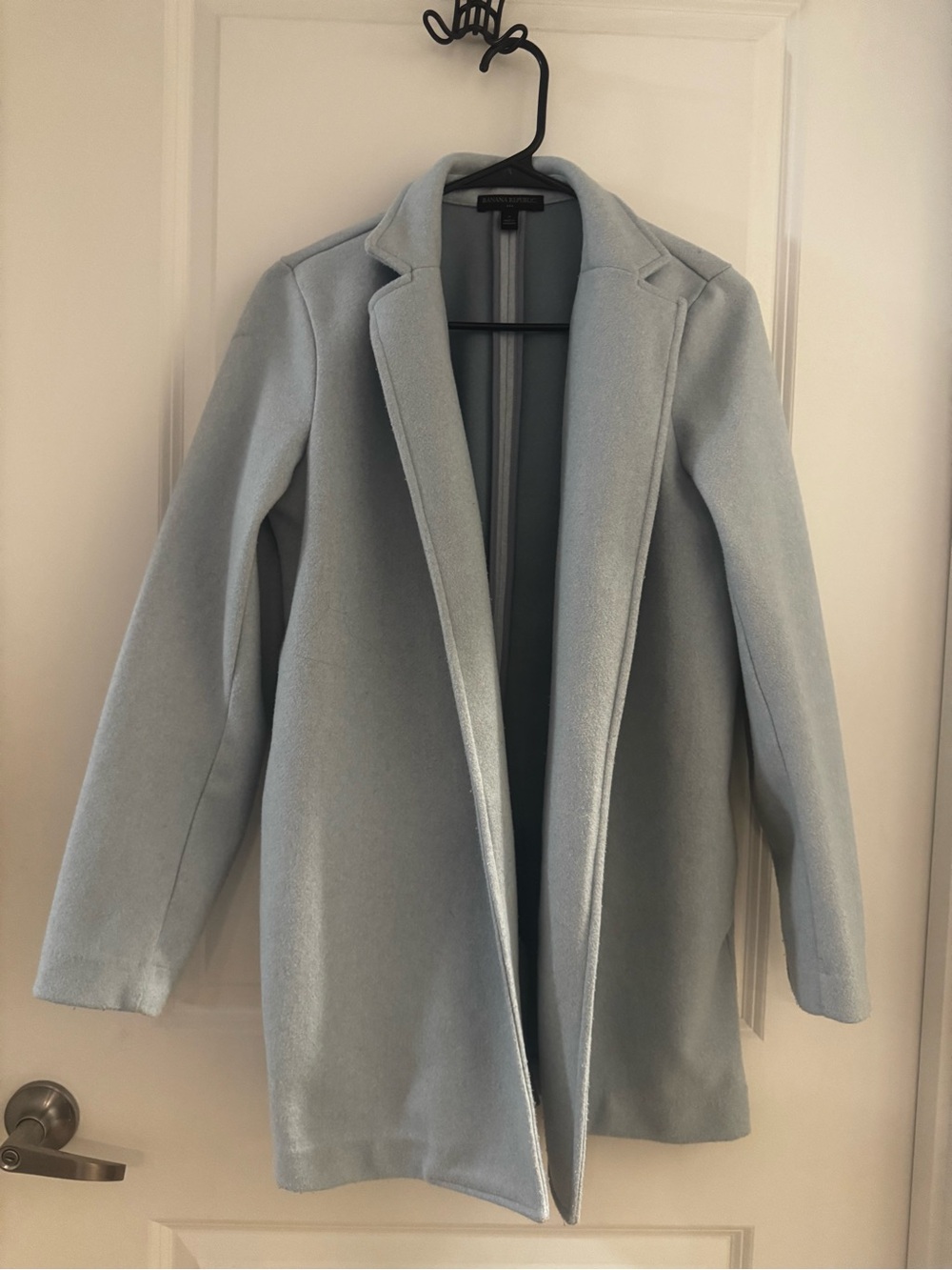 Banana Republic Baby Blue Open-Front Lapel jacket